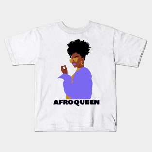 Afroqueen, Afro american woman Kids T-Shirt